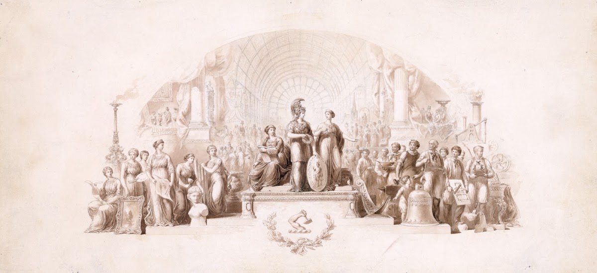 Design for certificate for Massachusetts Charitable Mechanics Association 1850 1