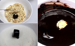 Lần lượt nhúng viên chuối vào hỗn hợp chocolate tan chảy, tiếp đến là cho vào chén hạnh nhân hoặc chén dừa nạo sấy khô.