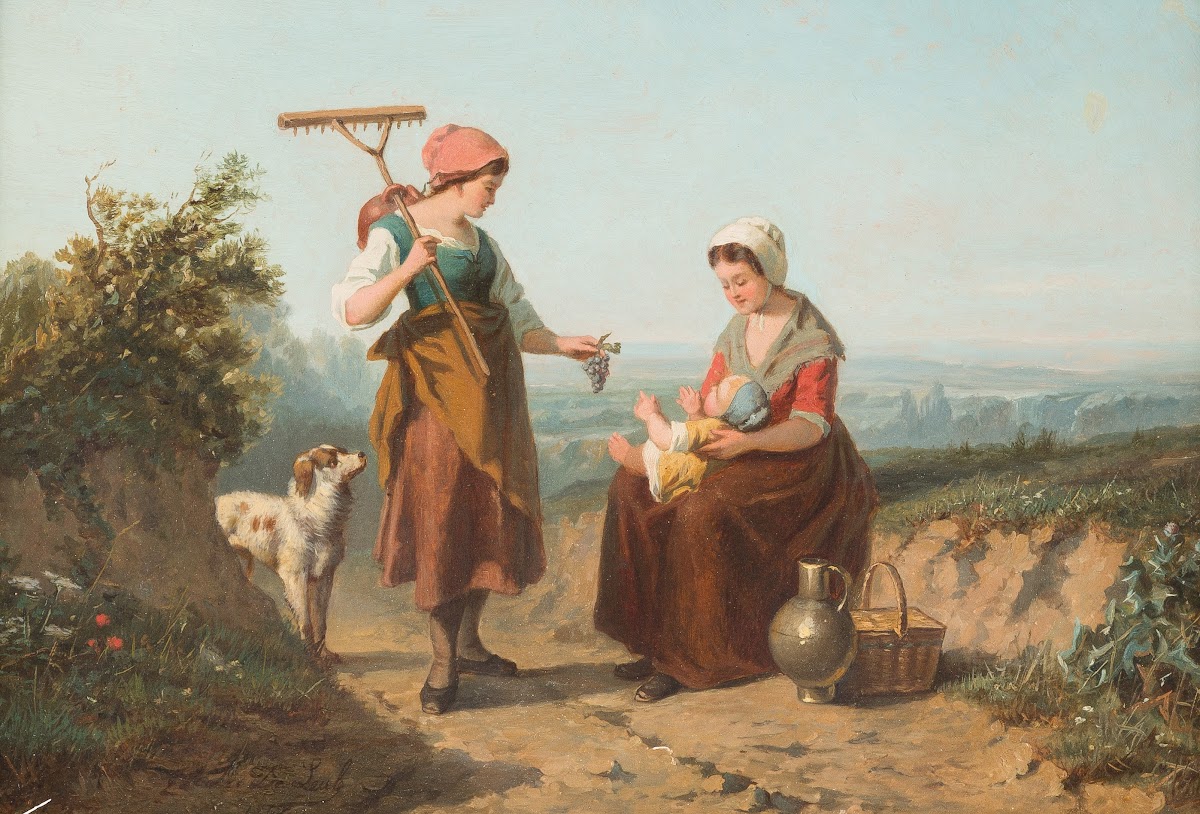 Italian countrywomen by the wayside 1867