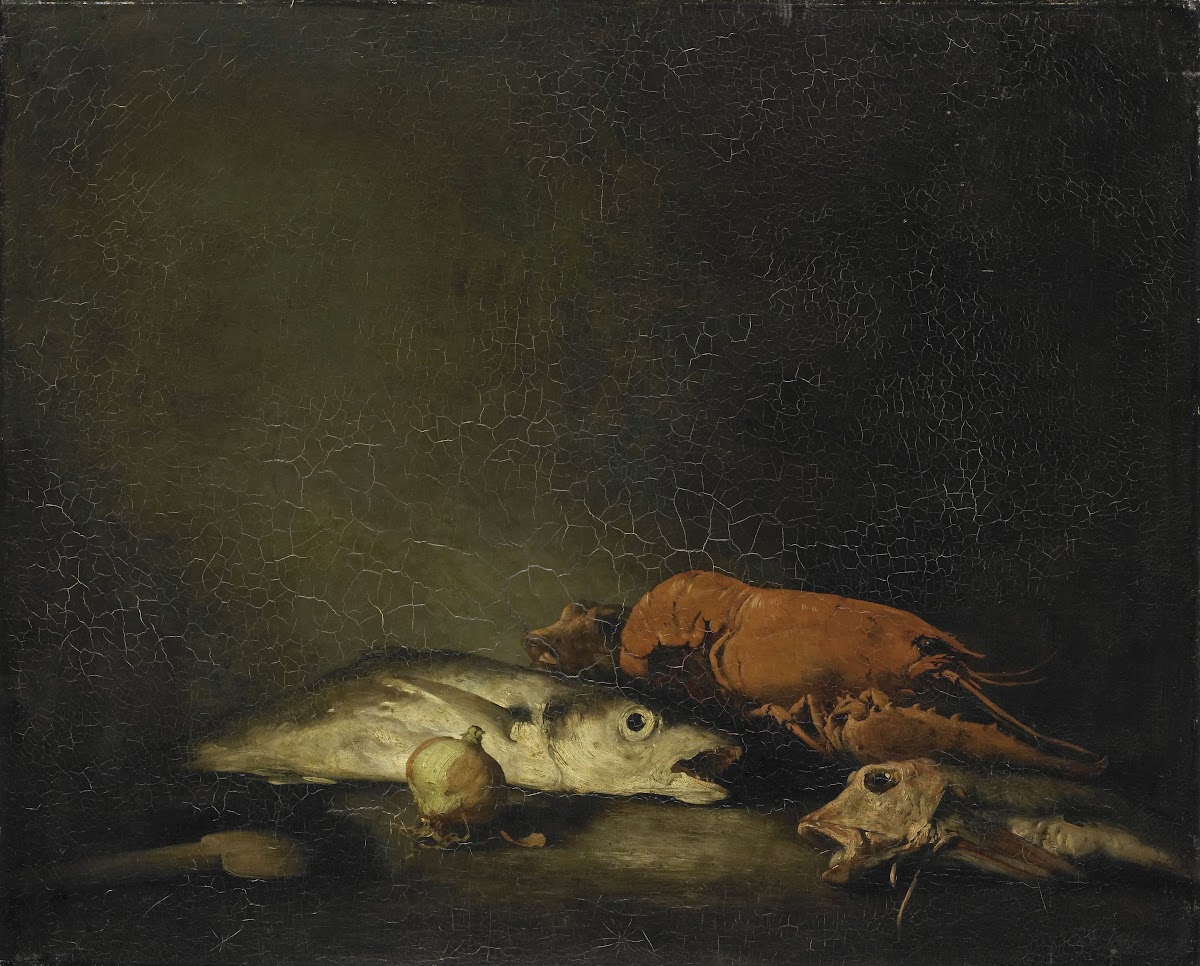 Stilleven met vissen en een kreeft 1850   1891
