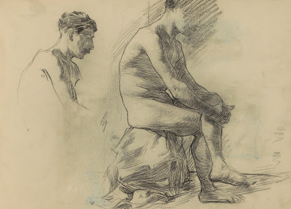 Zittende naakte man 2 1887