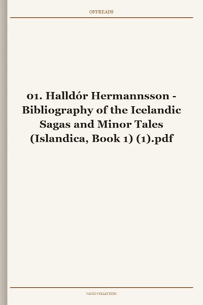 Bibliography of the Icelandic Sagas and Minor Tales (Islandica, Book 1)