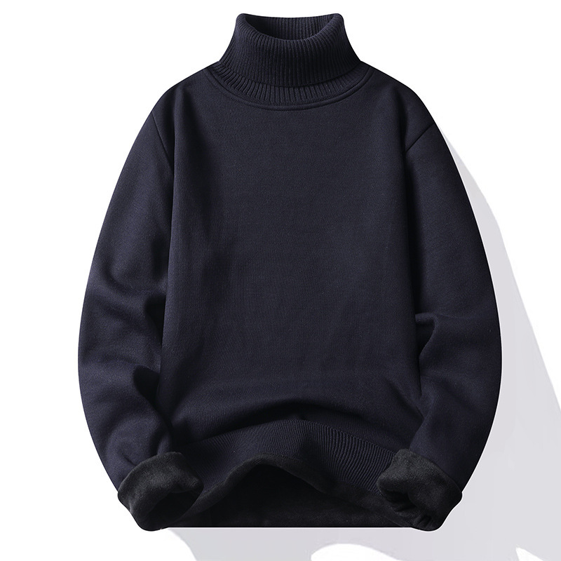 Men's turtleneck sweater, lined, slim fit
