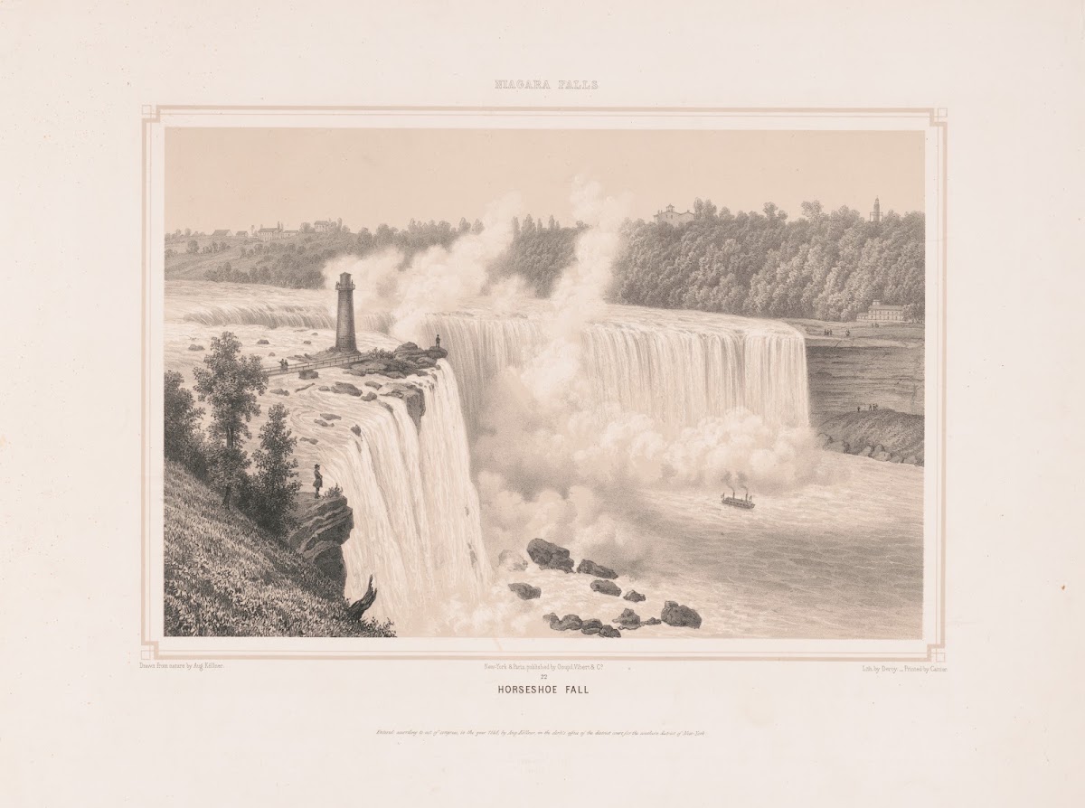 Niagara Falls Horseshoe Fall 1849