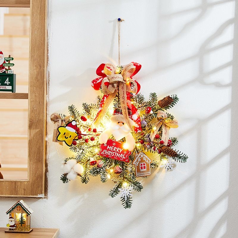 Christmas wreath with natural elements, European style