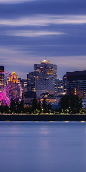 Montreal, Skyline, Cityscape, Ferris Wheel 5K Wallpaper Background