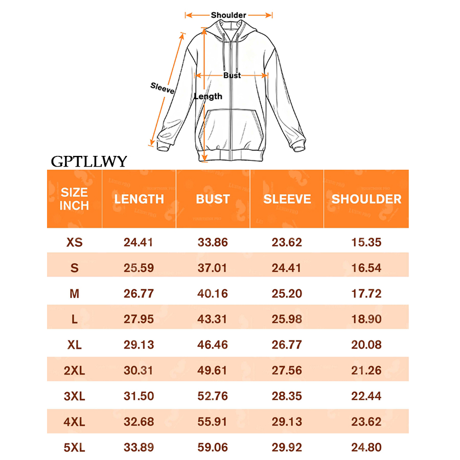 AOP GPT Adult zip up hoodie with hidden zipper