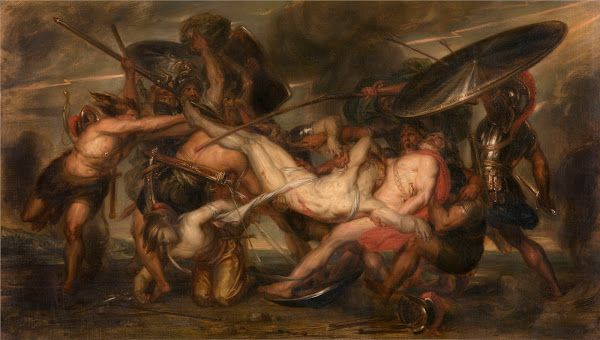 The Greeks and the Trojans Fighting Over the Body of Patroclus