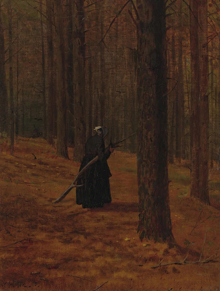 Old Woman Gathering Faggots 1865