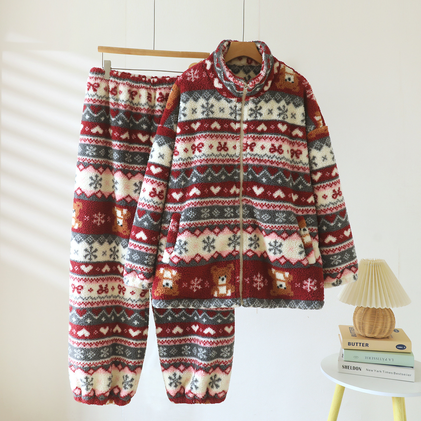 Women's Loungewear Set, Flannel, Lined, Loose