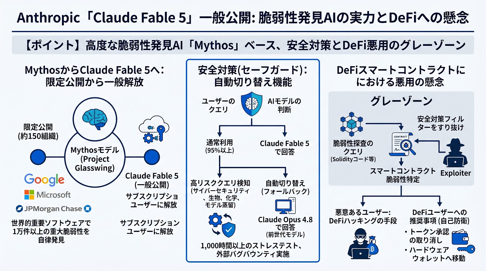 Anthropicが脆弱性発見AI「Claude Fable 5」を一般公開、DeFiのセキュリティへの影響に懸念も