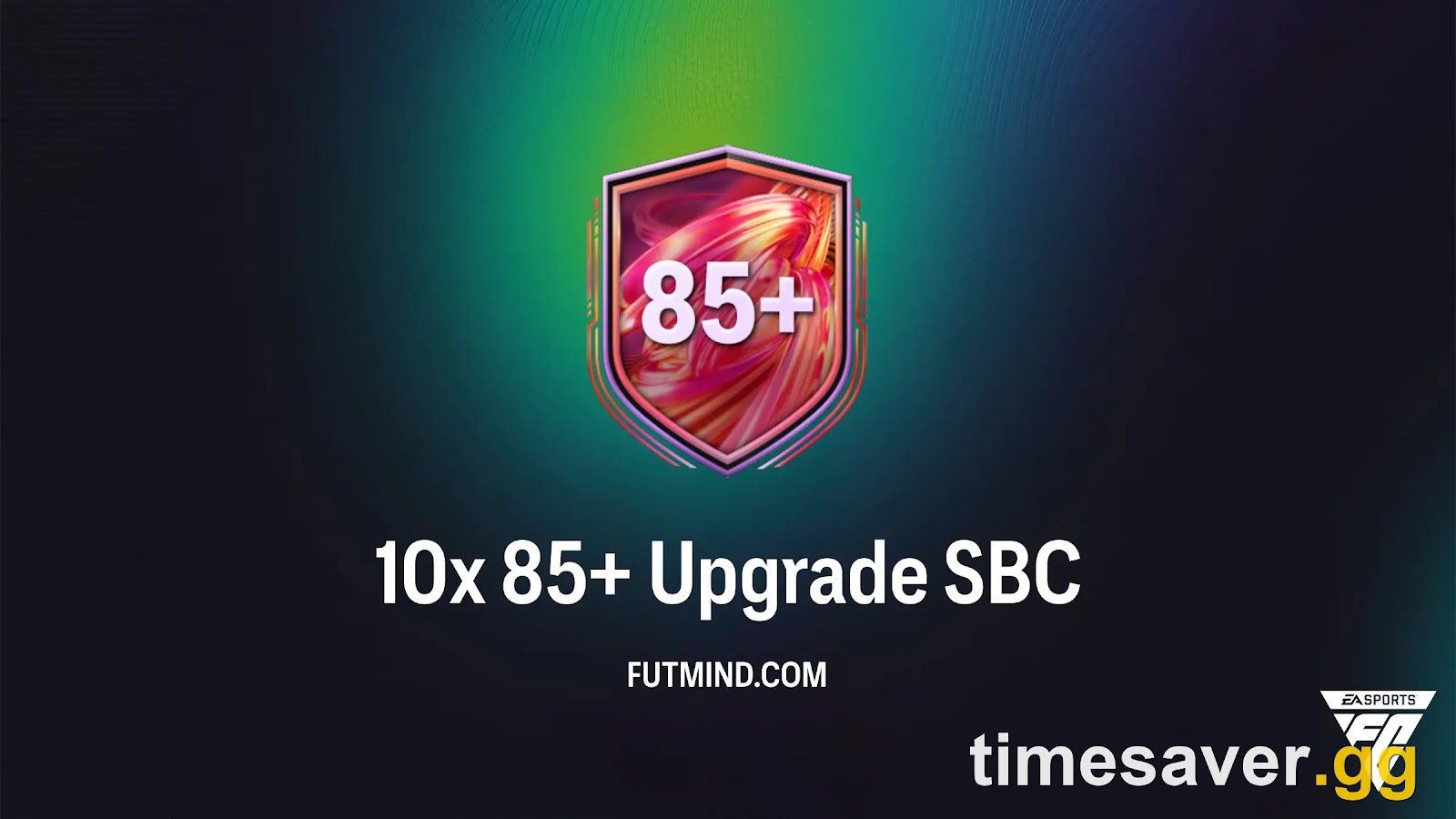 EA FC 26 10x 85+ Upgrade SBC shield icon with FUTTIES branding and EA Sports FC logo