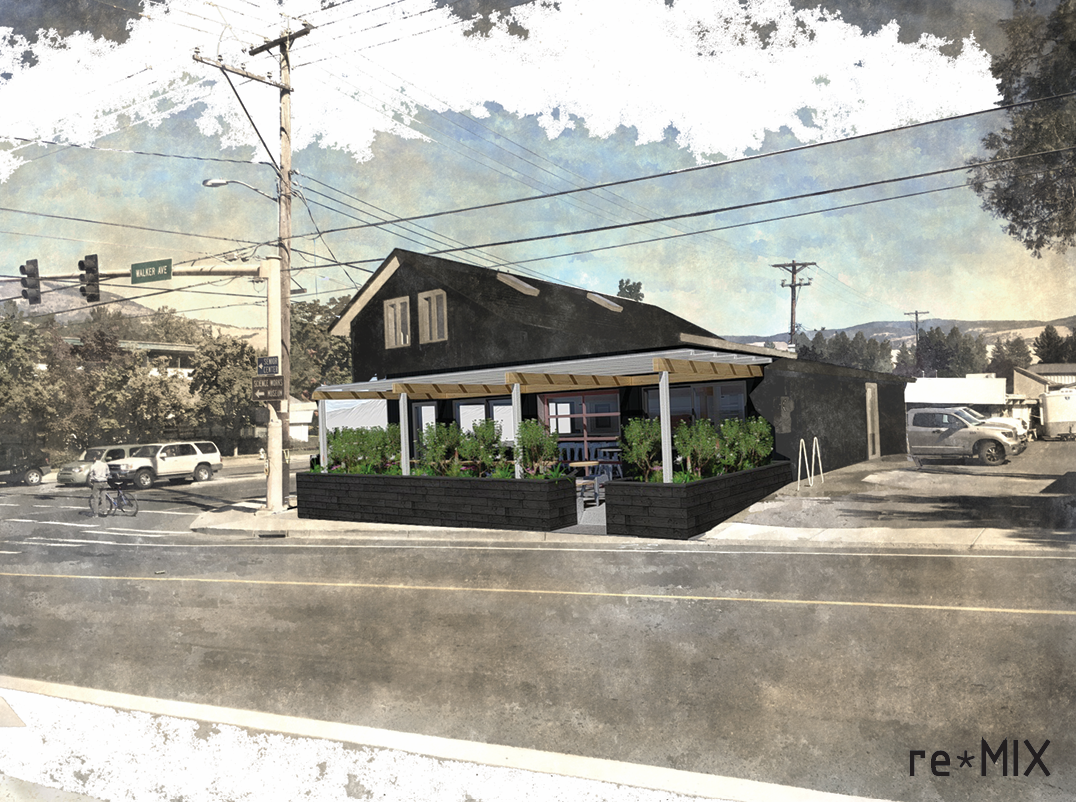 3D rendering of local ReMix Coffee Bar