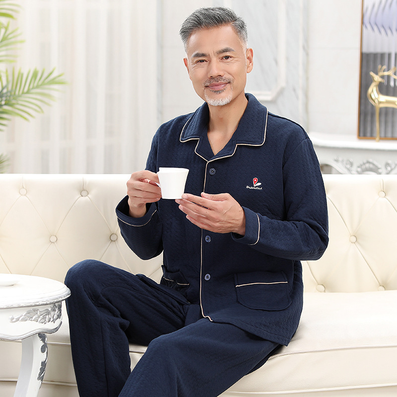 Three-layer warming men's pajama