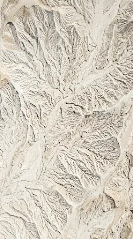 Aerial White Desert Erosion Landscape