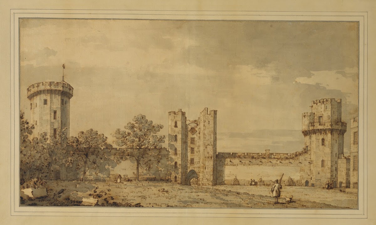 Warwick Castle The East Front from the Courtyard 1748