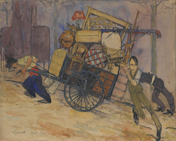 Artist Carl Frisendahls move in Montparnasse Paris 1909