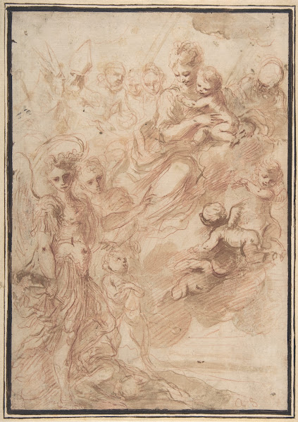 Saint Michael the Archangel and Another Figure Recommending a Soul to the Virgin