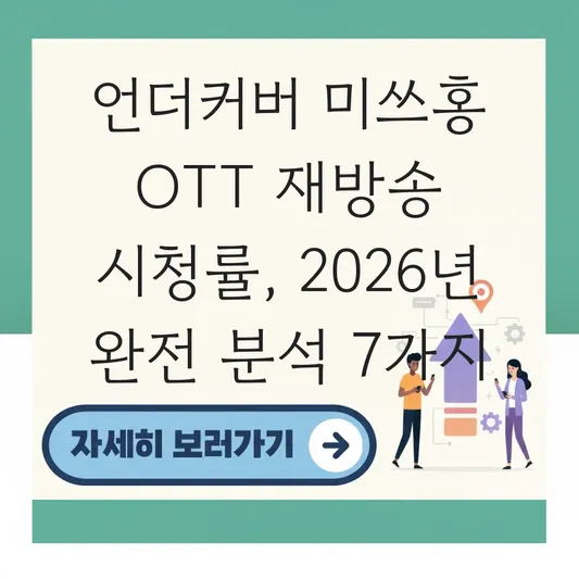 언더커버 미쓰홍 ott 재방송 시청률