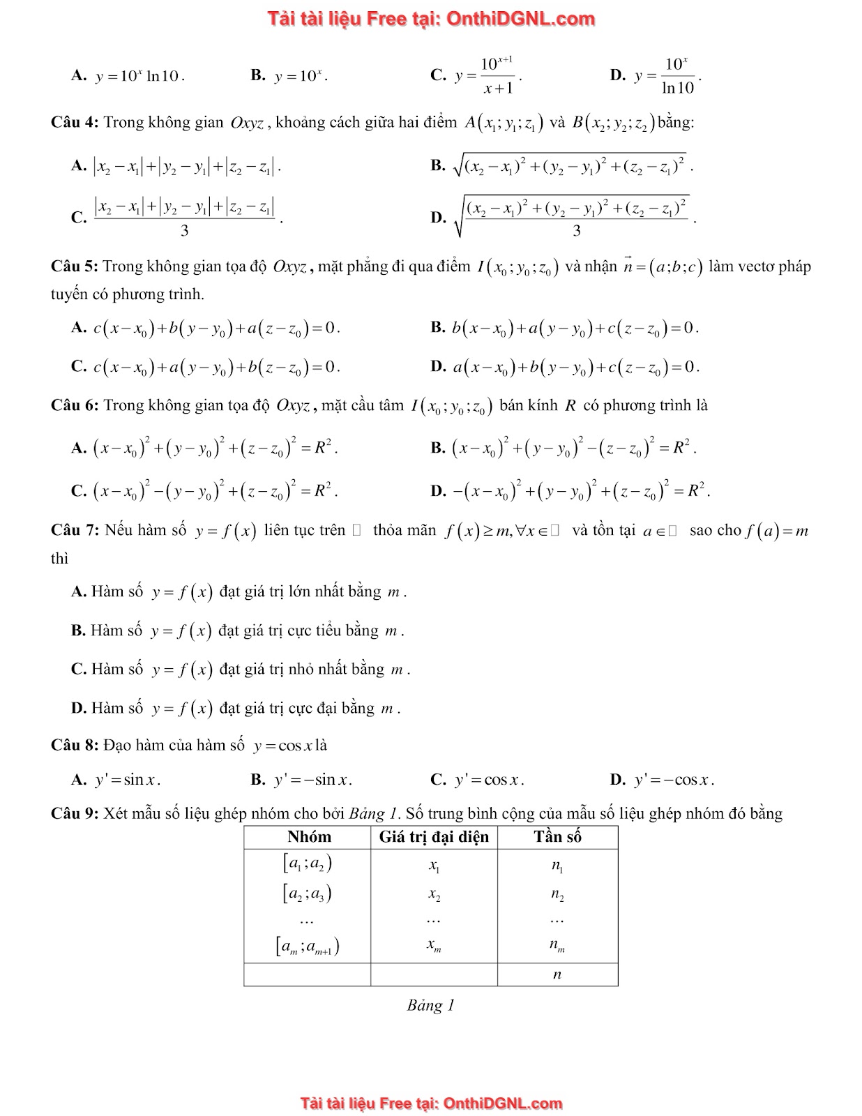 32 đề phát triển minh họa môn toán - có đáp án