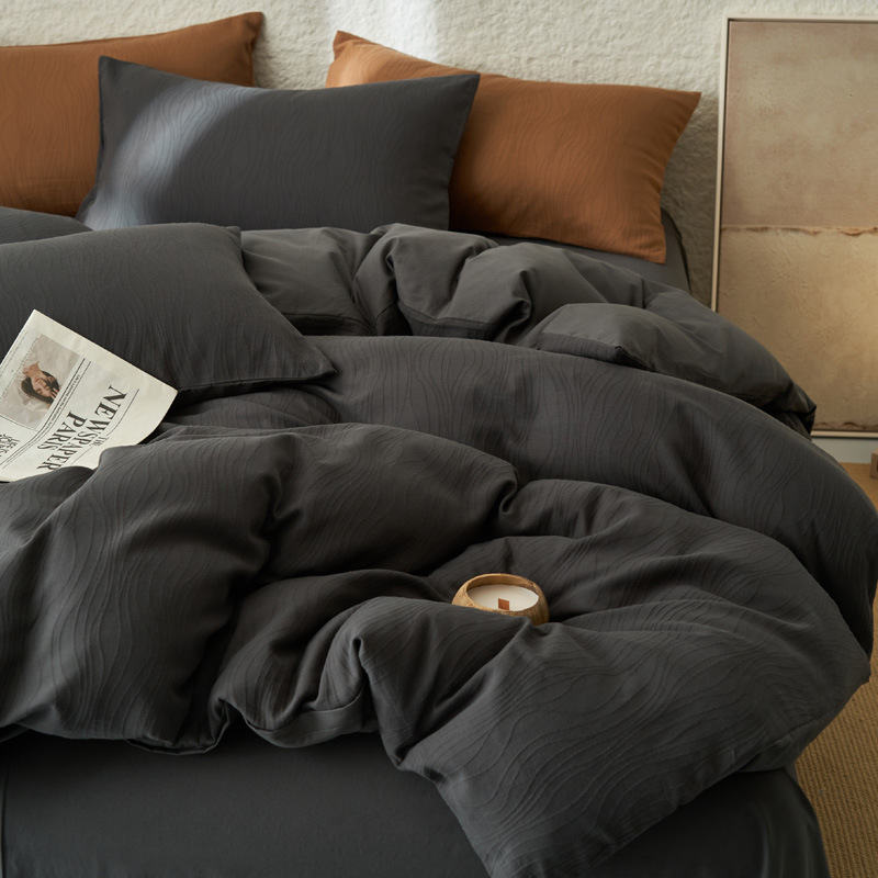 Cotton bed linen set, 4 pieces, Light Luxury