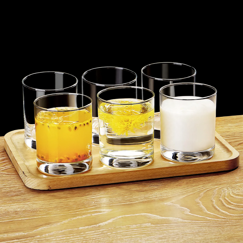 Glass set, 6 pieces, various shapes and sizes