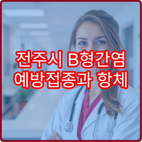 전주시 B형간염 예방접종과 항체 검사 가능한 병원 정보