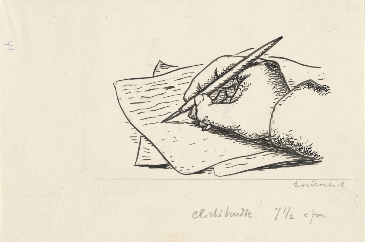 Schrijvende hand 20th century