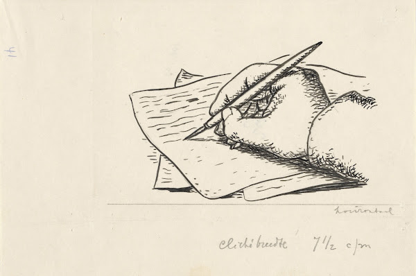 Schrijvende hand 20th century