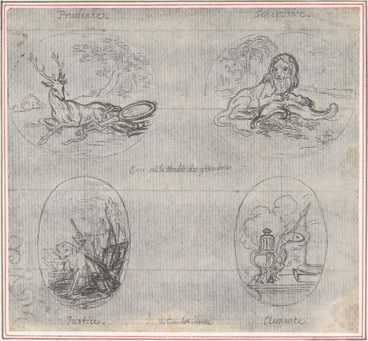 Four Small Allegories 18th century