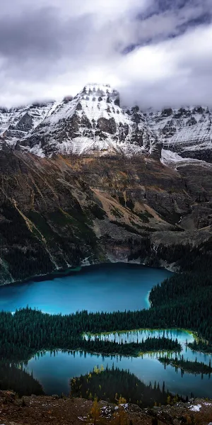 Moraine, Rockies, Alberta, Snow Capped 4K Wallpaper Background