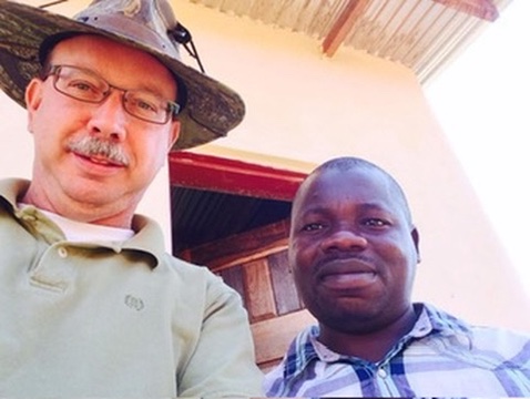Don Nichols with a village pastor on the field in Malawi