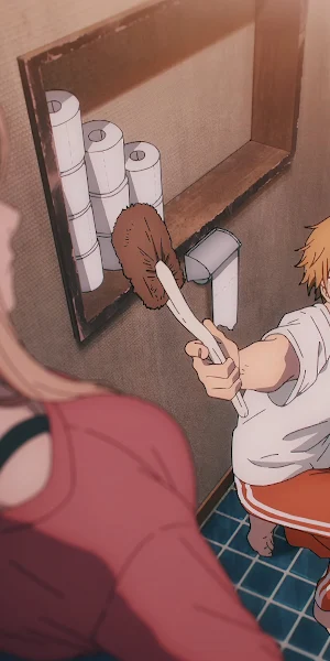 Chainsaw Man, Anime, Denji (Chainsaw Man), Power (Chainsaw Man) 4K Wallpaper Background