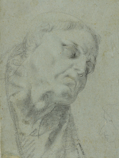 Head of a Monk Caricature of a Man in Profile 1590