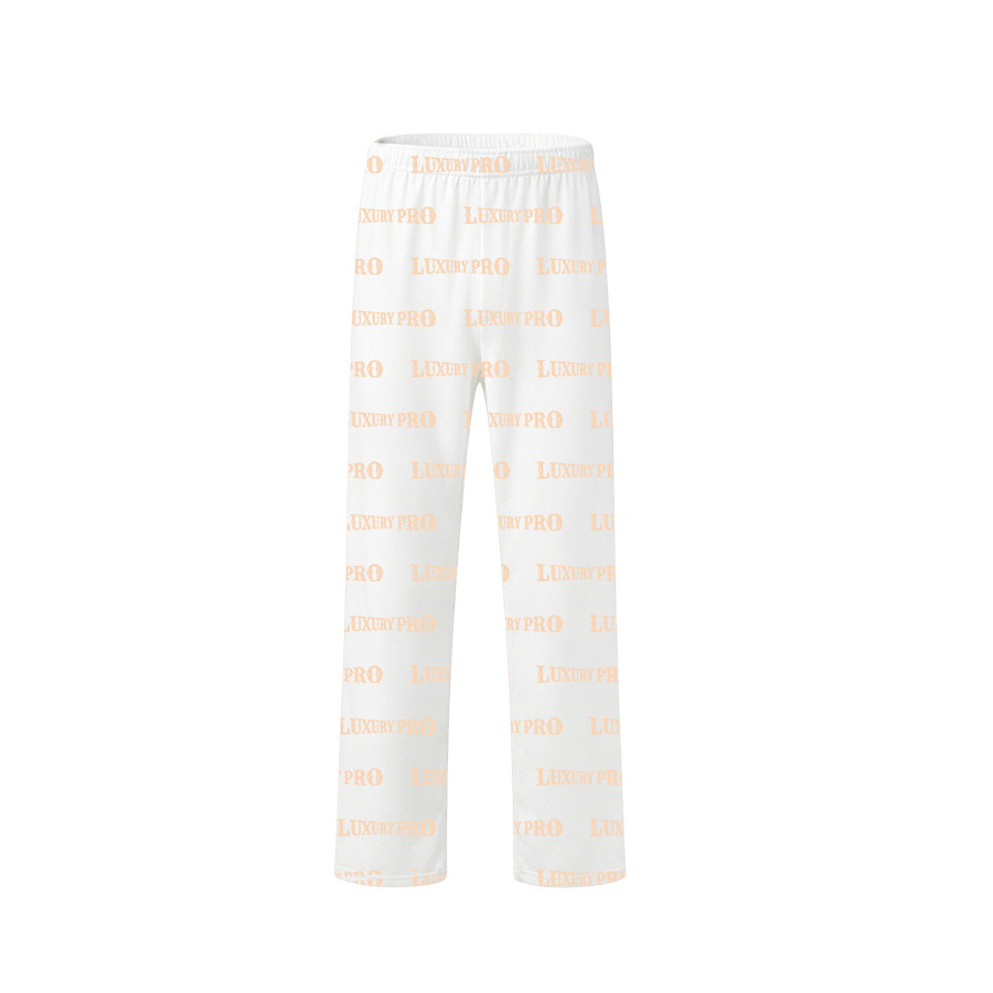 AOP Regular fit straight leg pajama pants (milk silk| no drawstring)