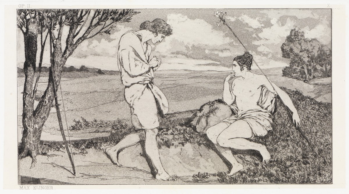 Apollo und Daphne I Rettungen Ovidischer Opfer Opus II Blatt 10 1879 1891