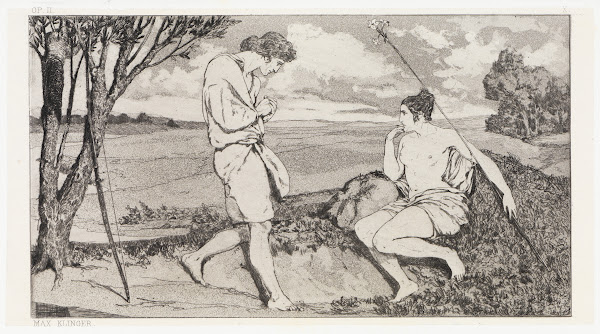 Apollo und Daphne I Rettungen Ovidischer Opfer Opus II Blatt 10 1879 1891