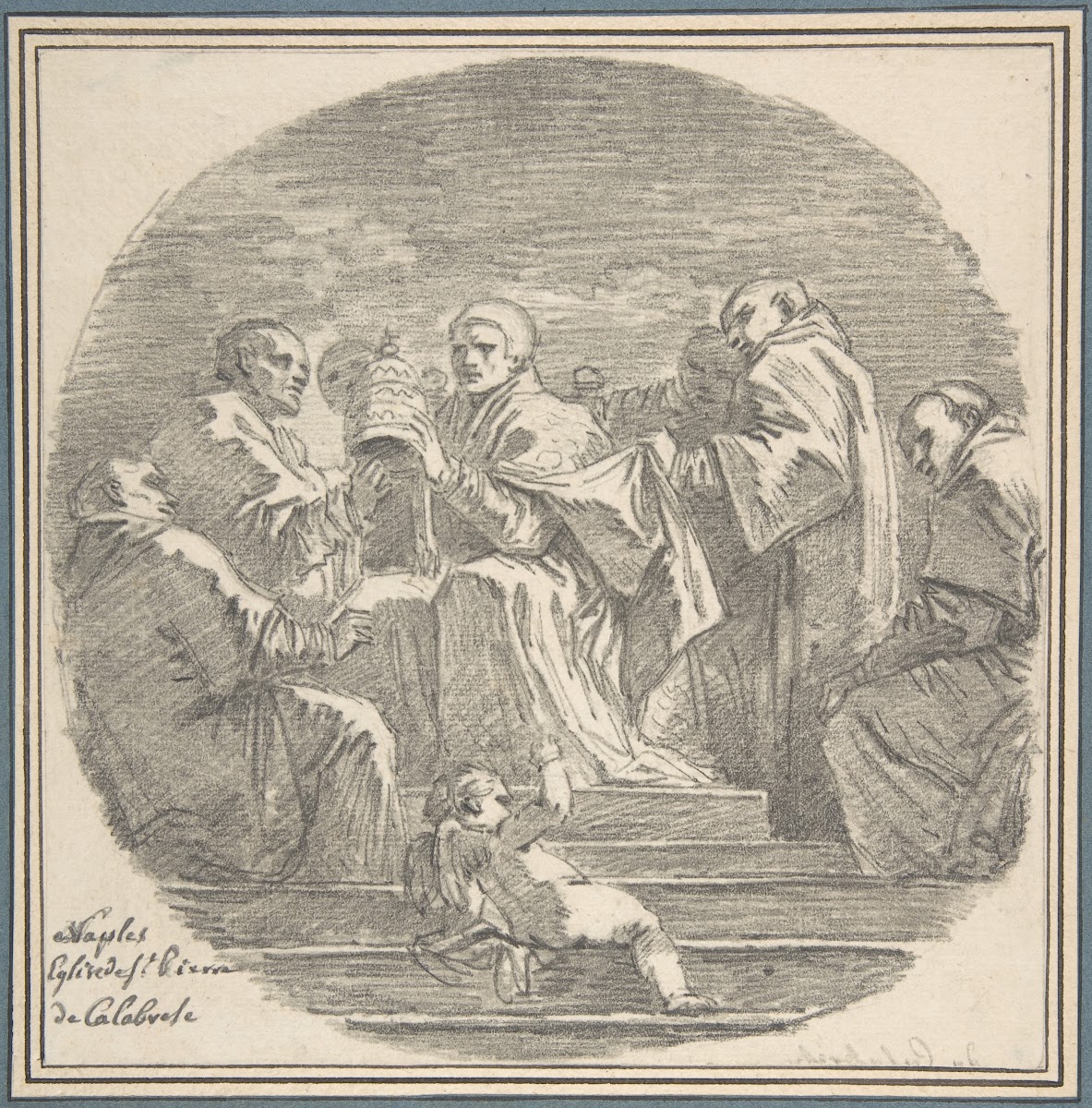 Saint Celestine V Renouncing the Papacy after Mattia Preti 1761