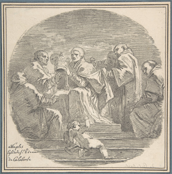 Saint Celestine V Renouncing the Papacy after Mattia Preti 1761