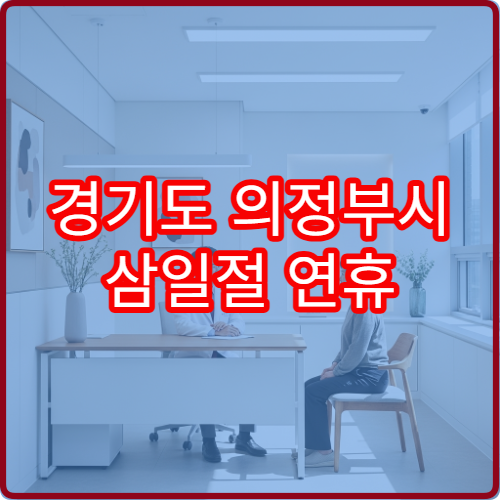 경기도 의정부시 삼일절 연휴 문 여는 병원 어디? 공휴일 진료 가능 시간 안내