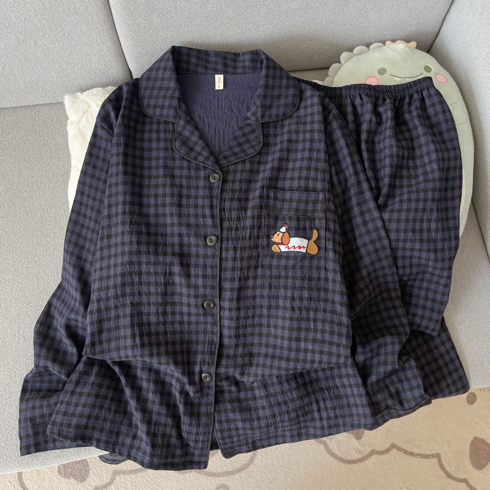 Women's Loungewear, Long Sleeve, Cotton Blend, Embroidered