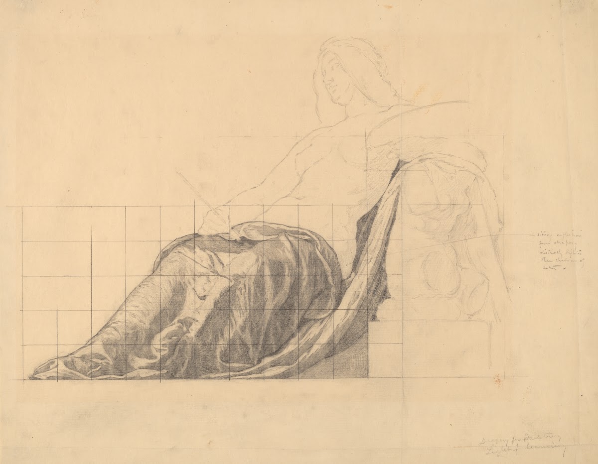 Drapery Study for Reclining Female Study for Painting