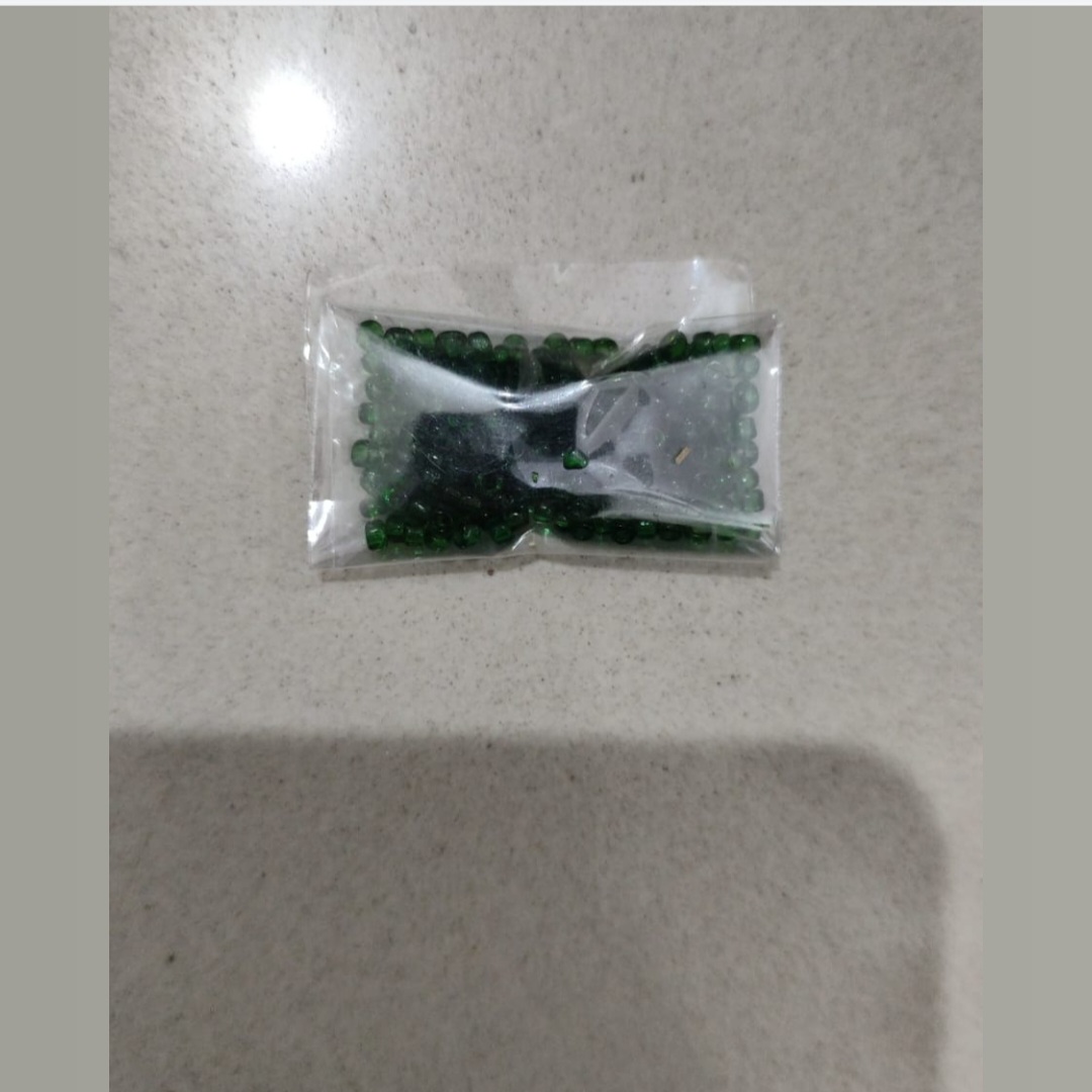 small green pearls-pack of 10 gm