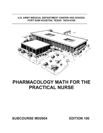 us army cc md0904 pharmacology math for the practical nurse
