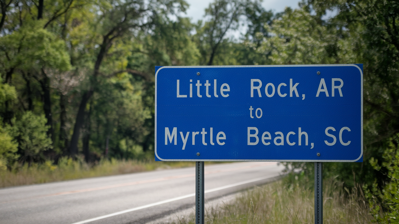 Distance and Travel Guide: Little Rock AR to Myrtle Beach SC