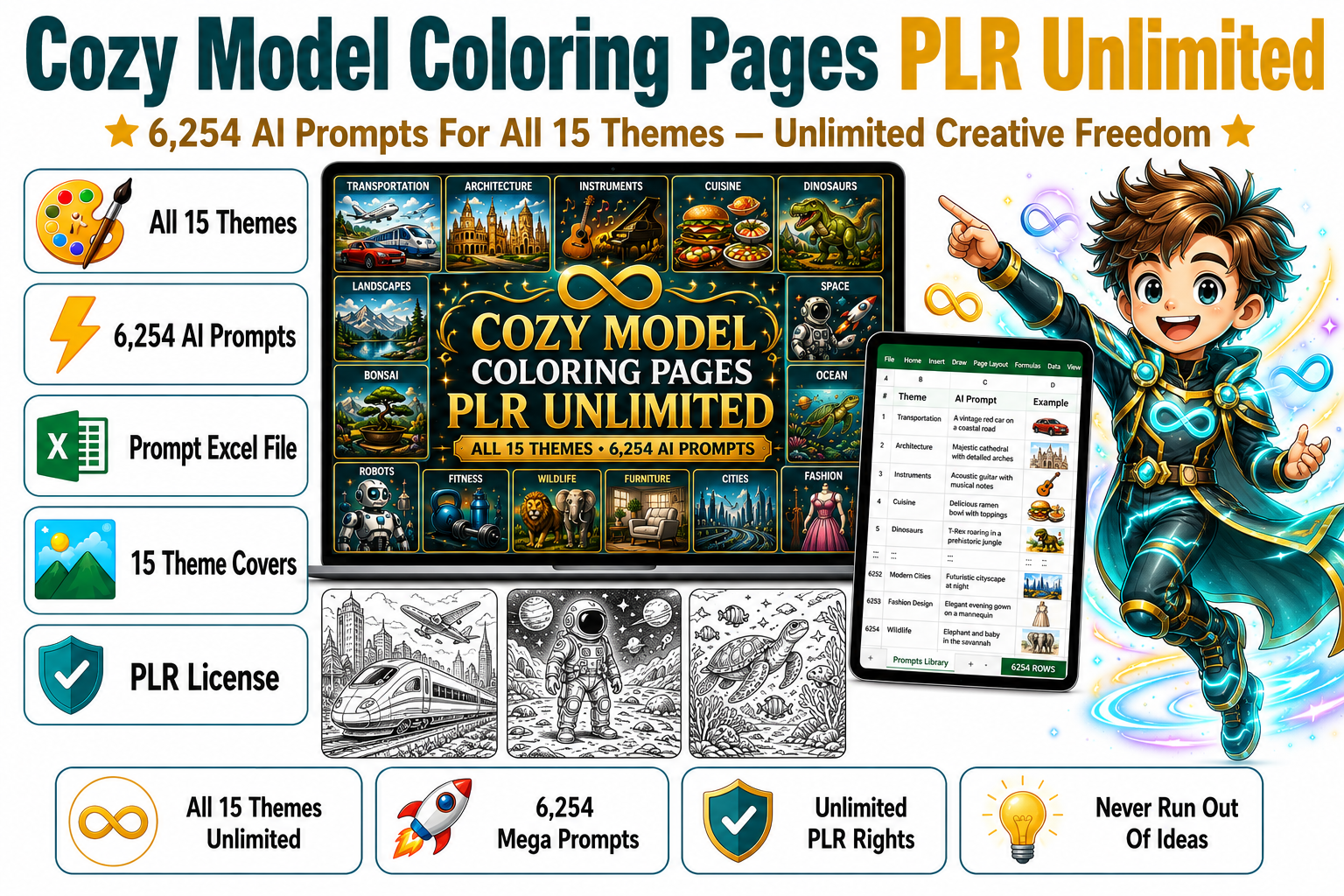 Cozy Model Coloring Pages PLR Unlimited Banner