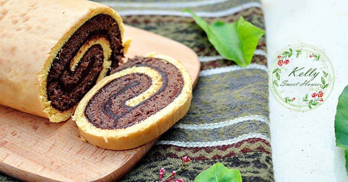 Bánh cuộn chocolate hai da