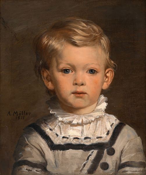Paul Klob später Oberst im Alter von drei Jahren 1876