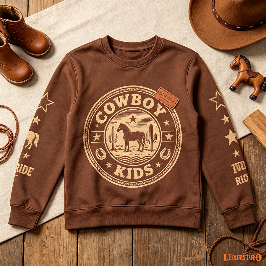 AOP YF Kids Crew Neck Sweatshirt‑Air Layer