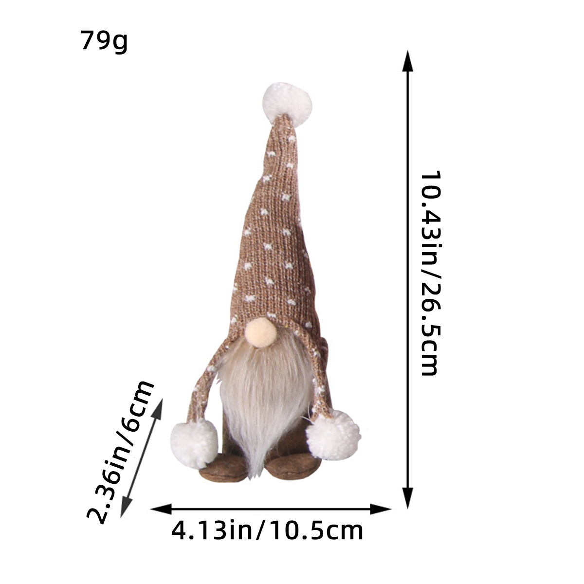Wichtelfigur mit Strickmütze und Bommel, stehend